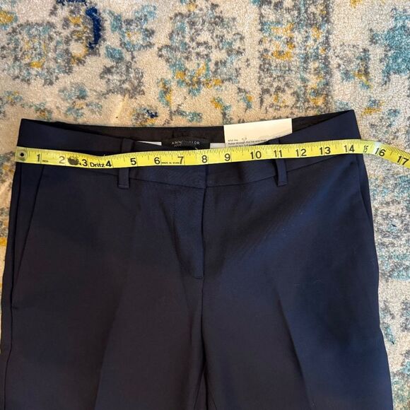 NWT Ann Taylor Straight Black Trousers Dress Pants 0P Curvy Fit - Picture 3 of 8
